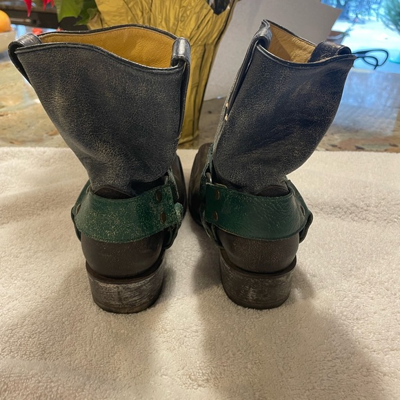 Old Gringo Yipee Ki Yay Leather Square Toe Harness Biker Cowgirl Boots - 6B - Picture 3 of 9